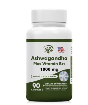 ASHAWAGANDA (GINSENG INDIO) + B12 X 90 CAPSULAS